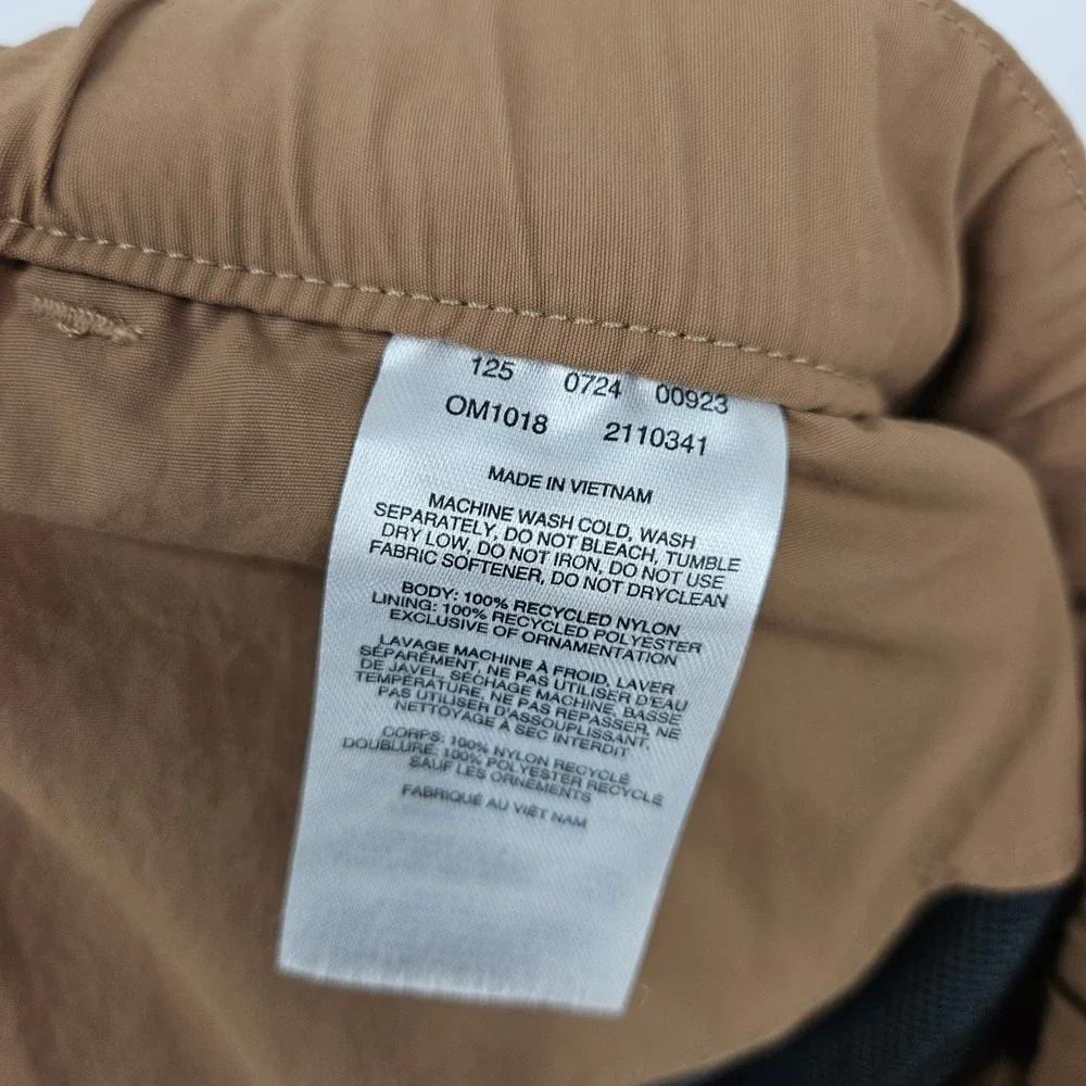 Mountain Hardwear Stryder Pants Mens XXL Tan Hiking Outdoors Nylon Belted